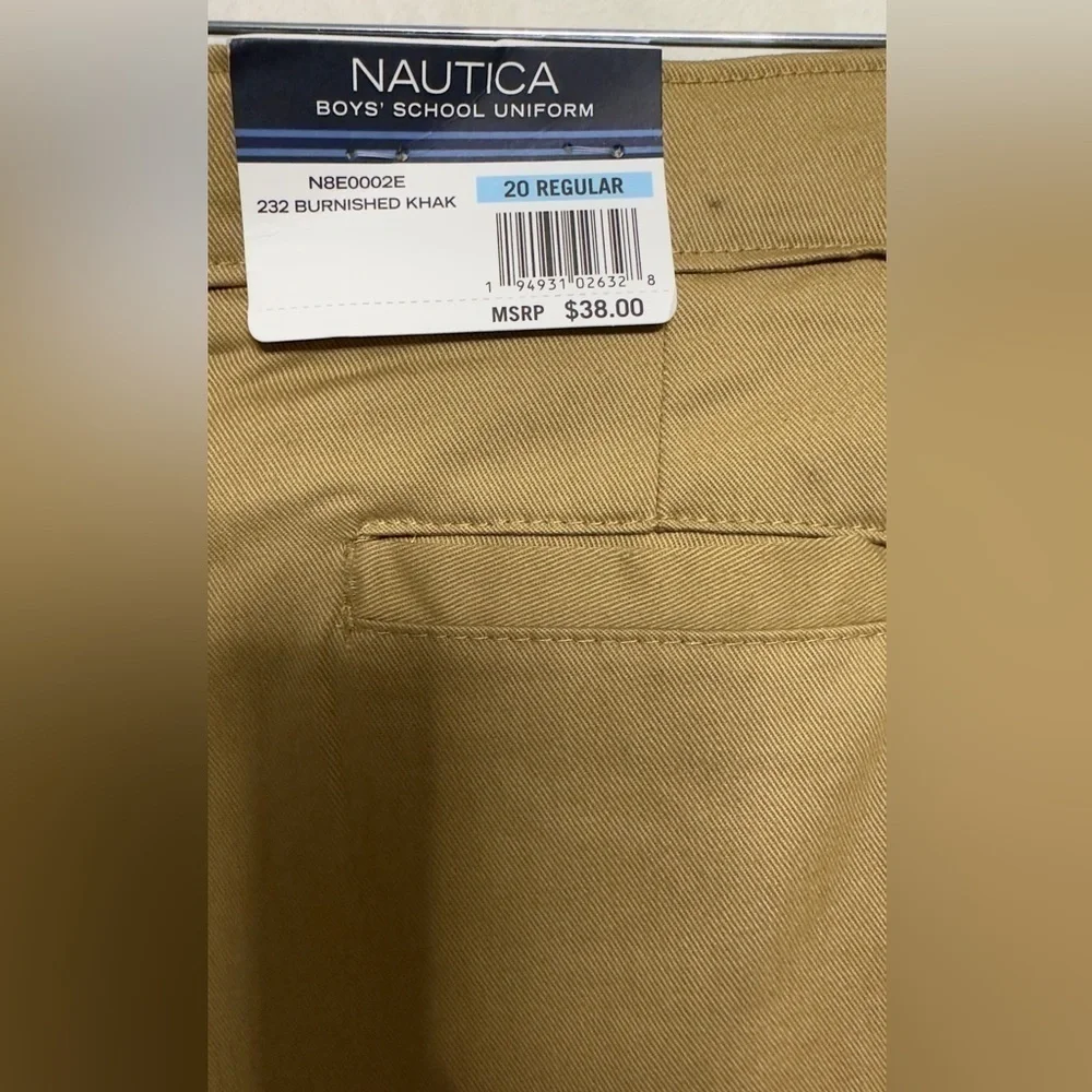 Nautica School Uniform Shorts, Burnished Khaki boys size 18 or 20